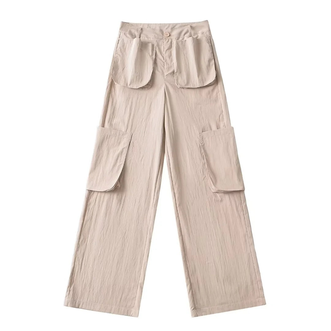 Low waisted multi pocket work pants