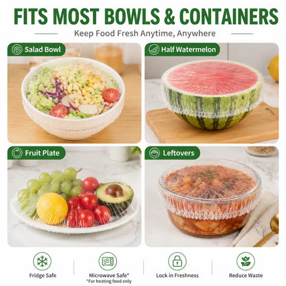 100PCS Stretch Food Covers (Zero Tear, Zero Hassle)