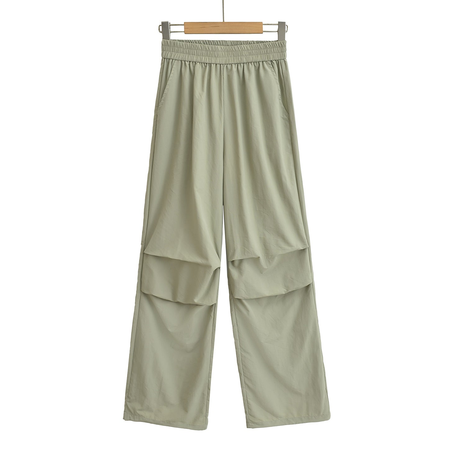 Thin quick drying pleated work pants for women