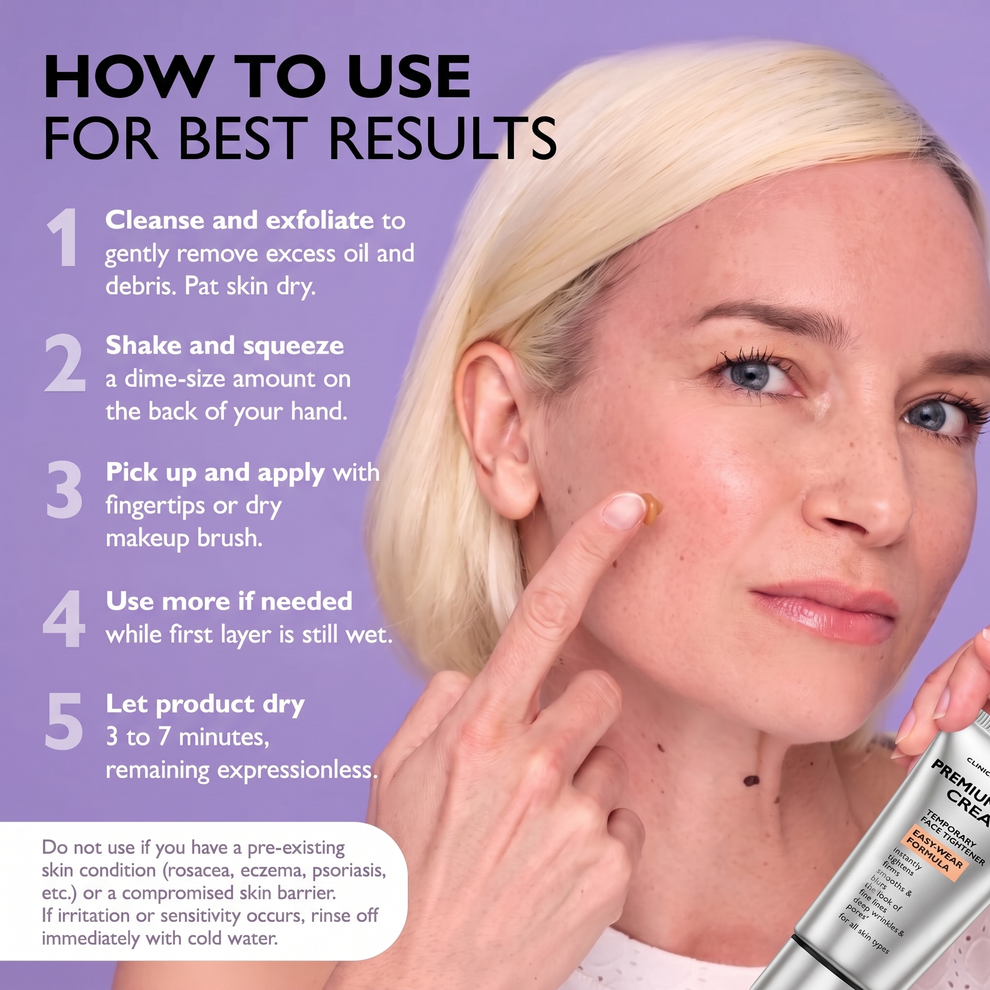 Step to use face tightener