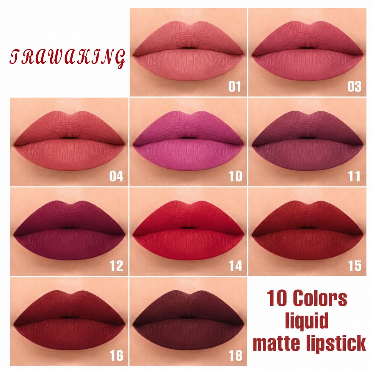 10 Shade Matte Lip Kit 💋 Bold & Vibrant Colors