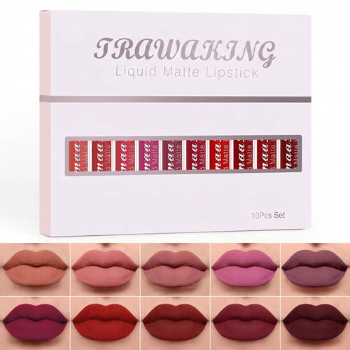 10 Shade Matte Lip Kit 💋 Bold & Vibrant Colors