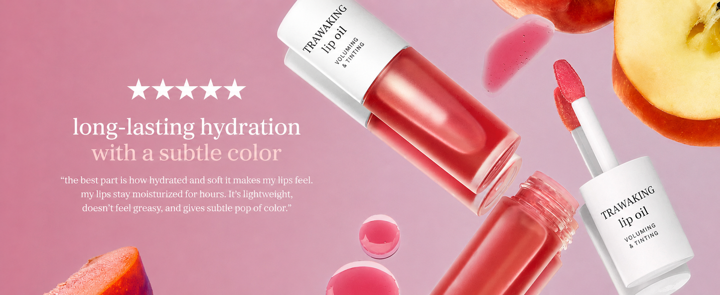Korean Apple Lip Oil + Lip Stain | Hydrating, Glossy, Long-Lasting & Transfer-Proof