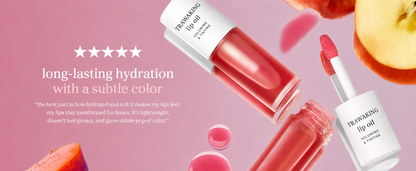 Korean Apple Lip Oil + Lip Stain | Hydrating, Glossy, Long-Lasting & Transfer-Proof