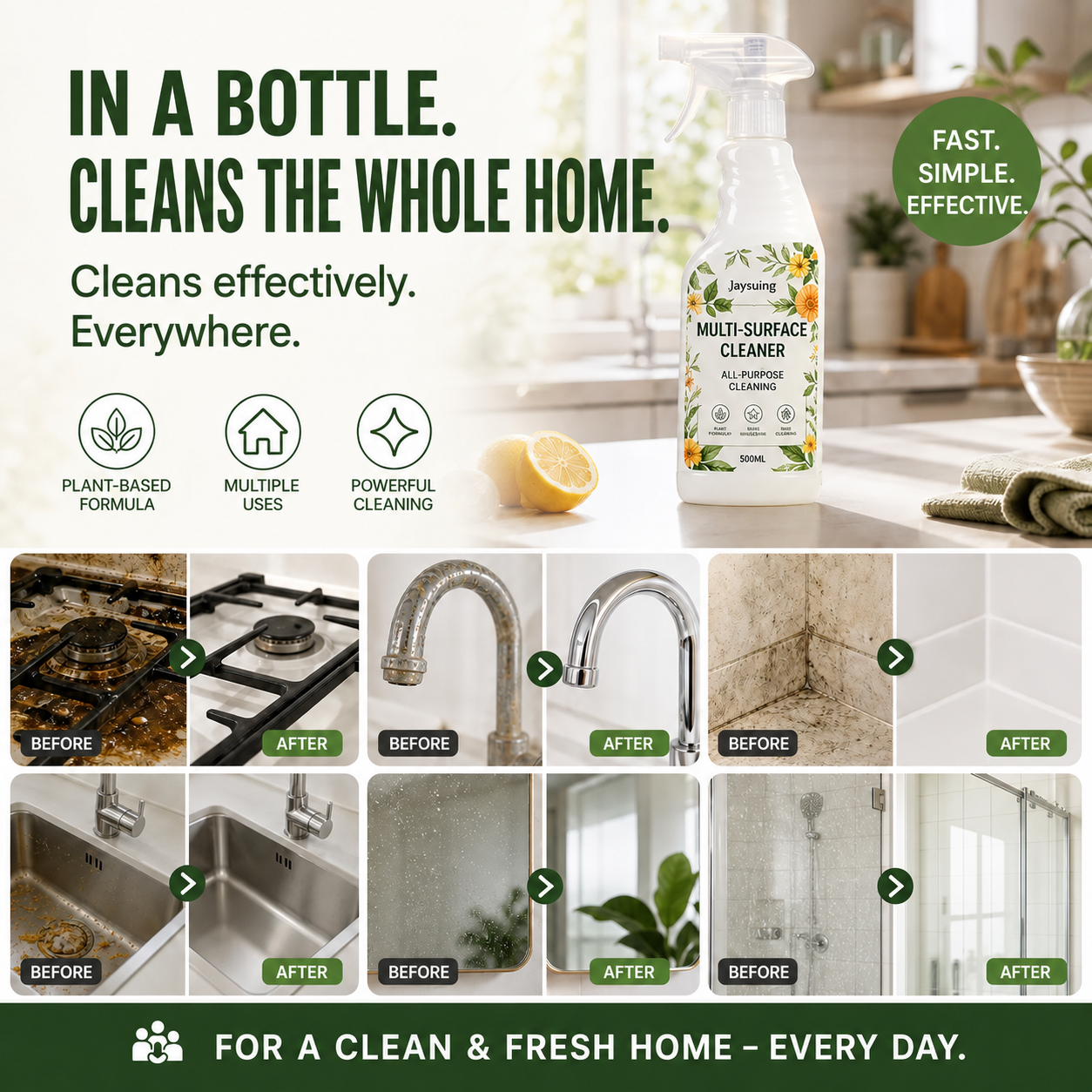 🧽 One-Spray Multi-Surface Cleaner
