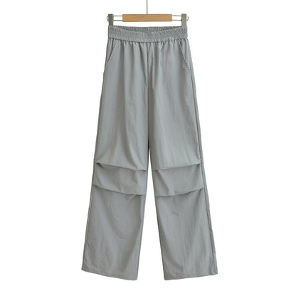 Thin quick drying pleated work pants for women