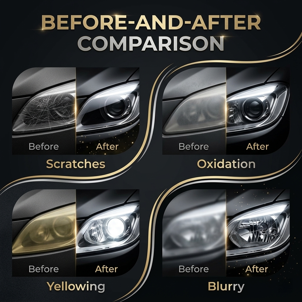 🔥Last Day 70% OFF-✨Headlight Restorer-Wipe Away Years of Yellow & Haze!