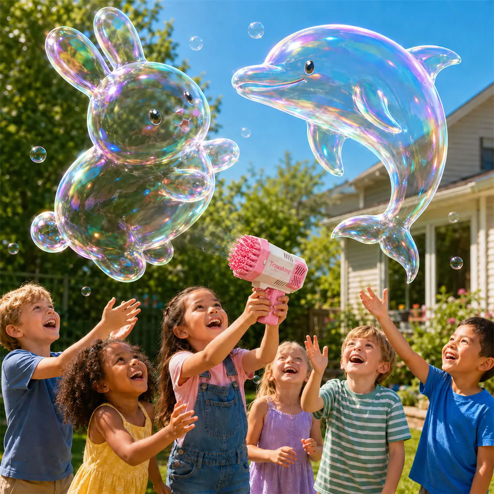 Backyard bubble adventure