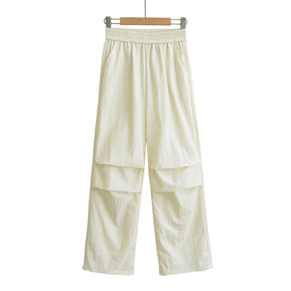 Thin quick drying pleated work pants for women