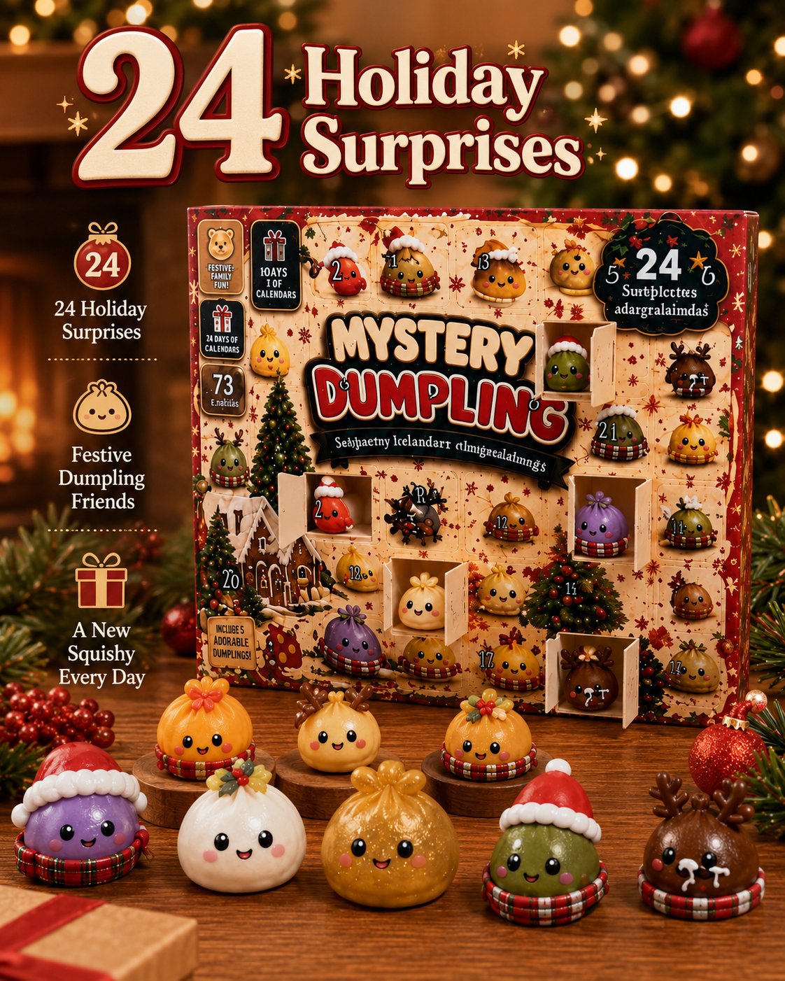 ⏳ Last day 50% OFF – 🎄Christmas Advent Calendar Box🥟