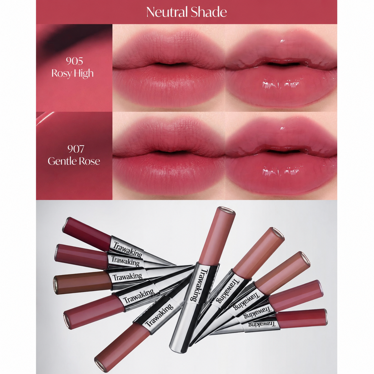 Two-in-One Velvet & Gloss Lip Tint — Matte & Shine in One Swipe