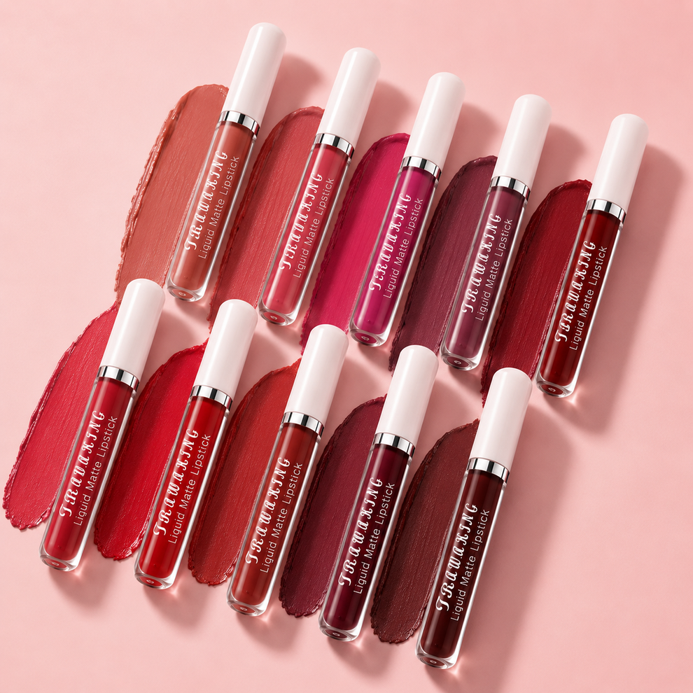 Trawaking 10-Color Liquid Matte Lipstick Set
