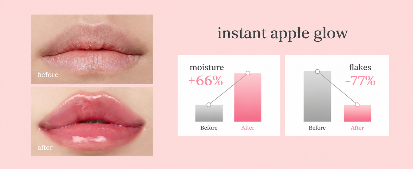 Korean Apple Lip Oil + Lip Stain | Hydrating, Glossy, Long-Lasting & Transfer-Proof