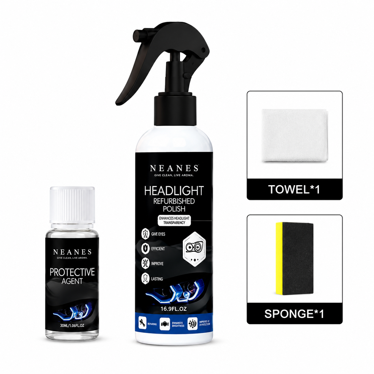 🔥Last Day 70% OFF-✨Headlight Restorer-Wipe Away Years of Yellow & Haze!