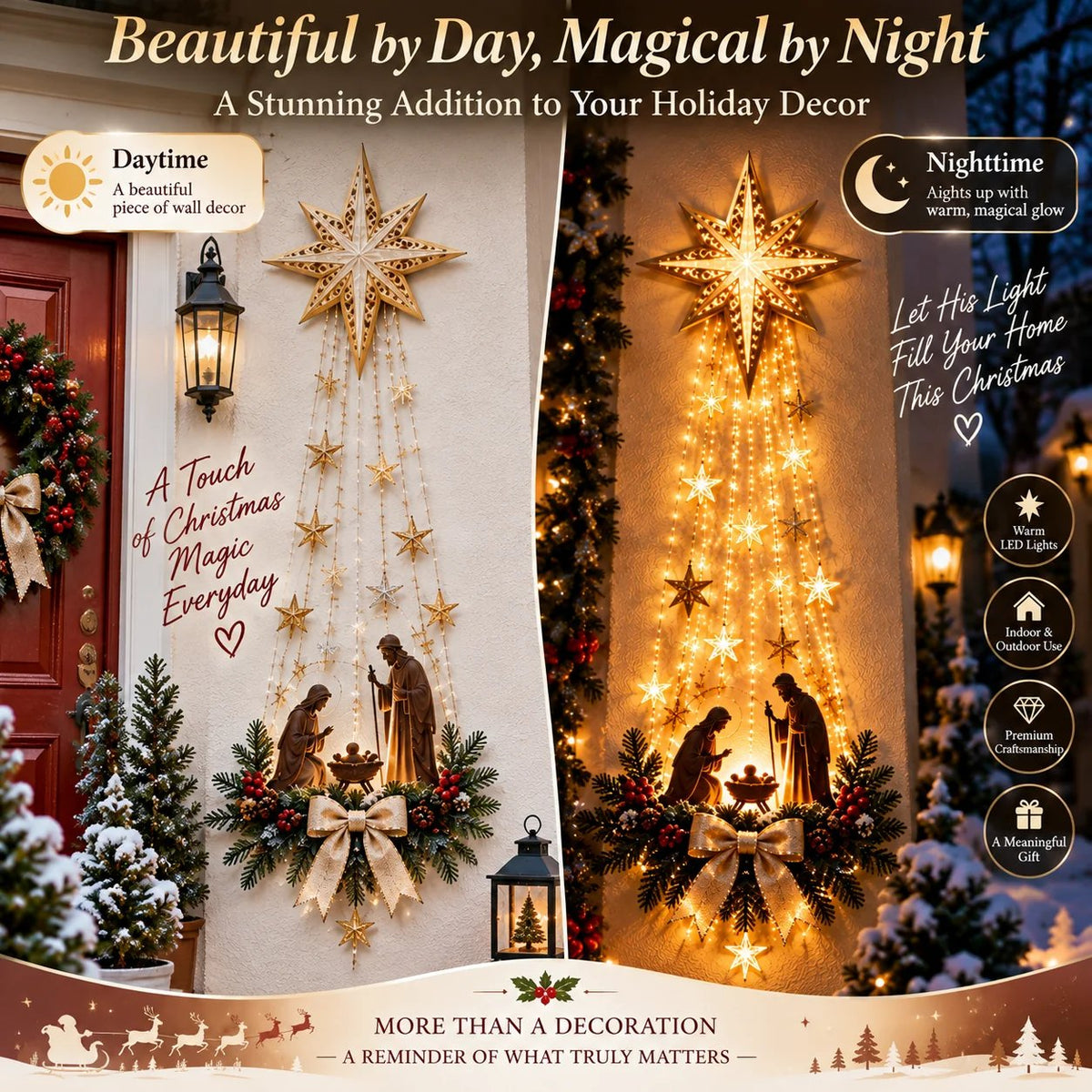 Last Day 50% OFF✝️– Lighted Bethlehem Star Christmas Wall & Porch Decor