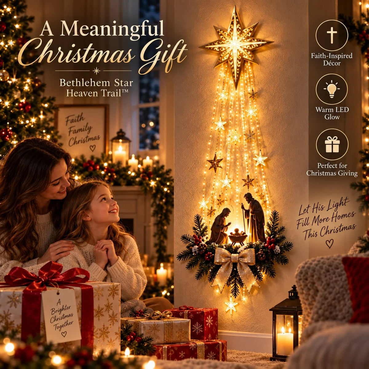 Last Day 50% OFF✝️– Lighted Bethlehem Star Christmas Wall & Porch Decor