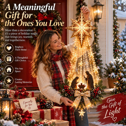 Last Day 50% OFF✝️– Lighted Bethlehem Star Christmas Wall & Porch Decor