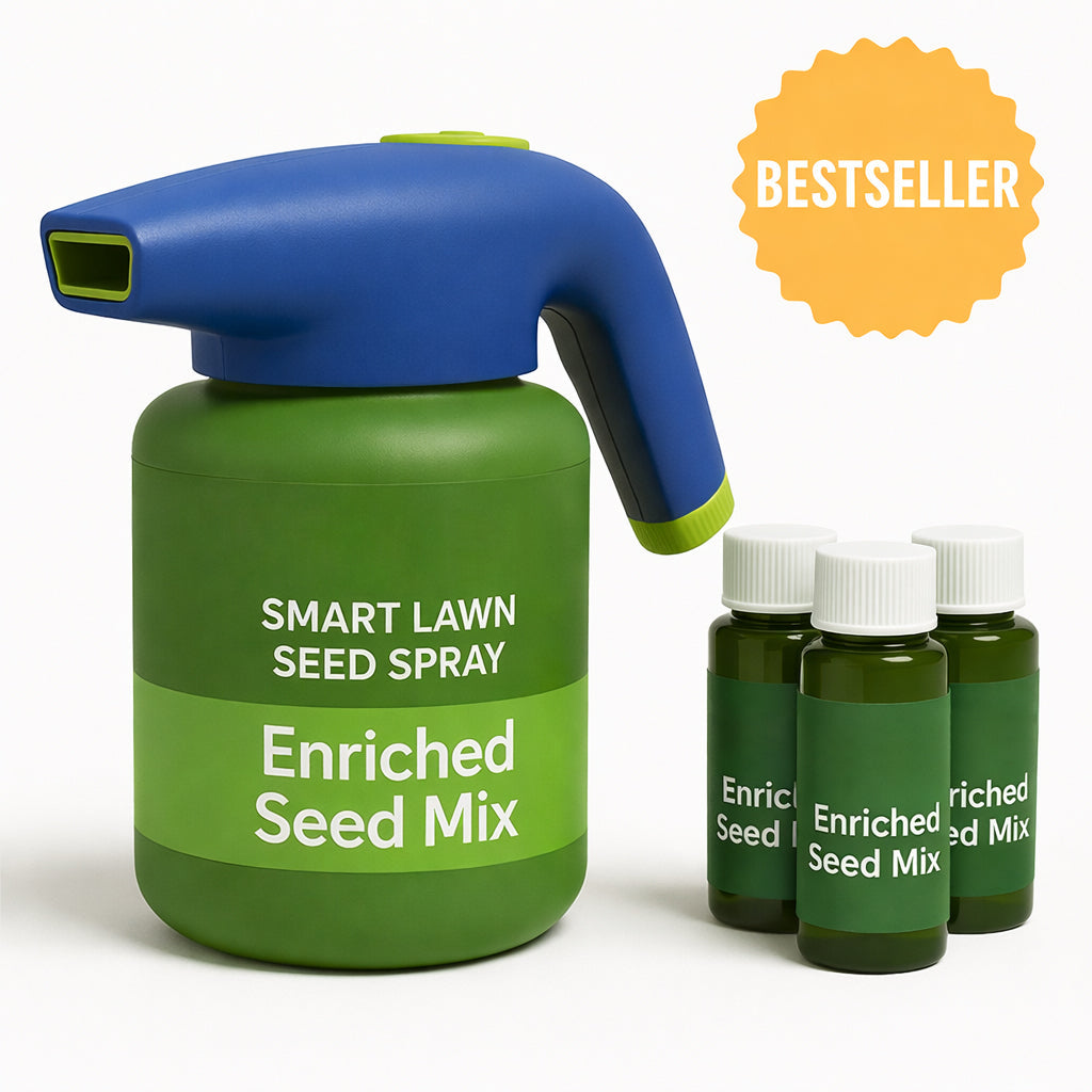 All-in-One Lawn Repair Spray Kit | Grass Seed & Fertilizer Solution — Thicker, Greener Results in Days