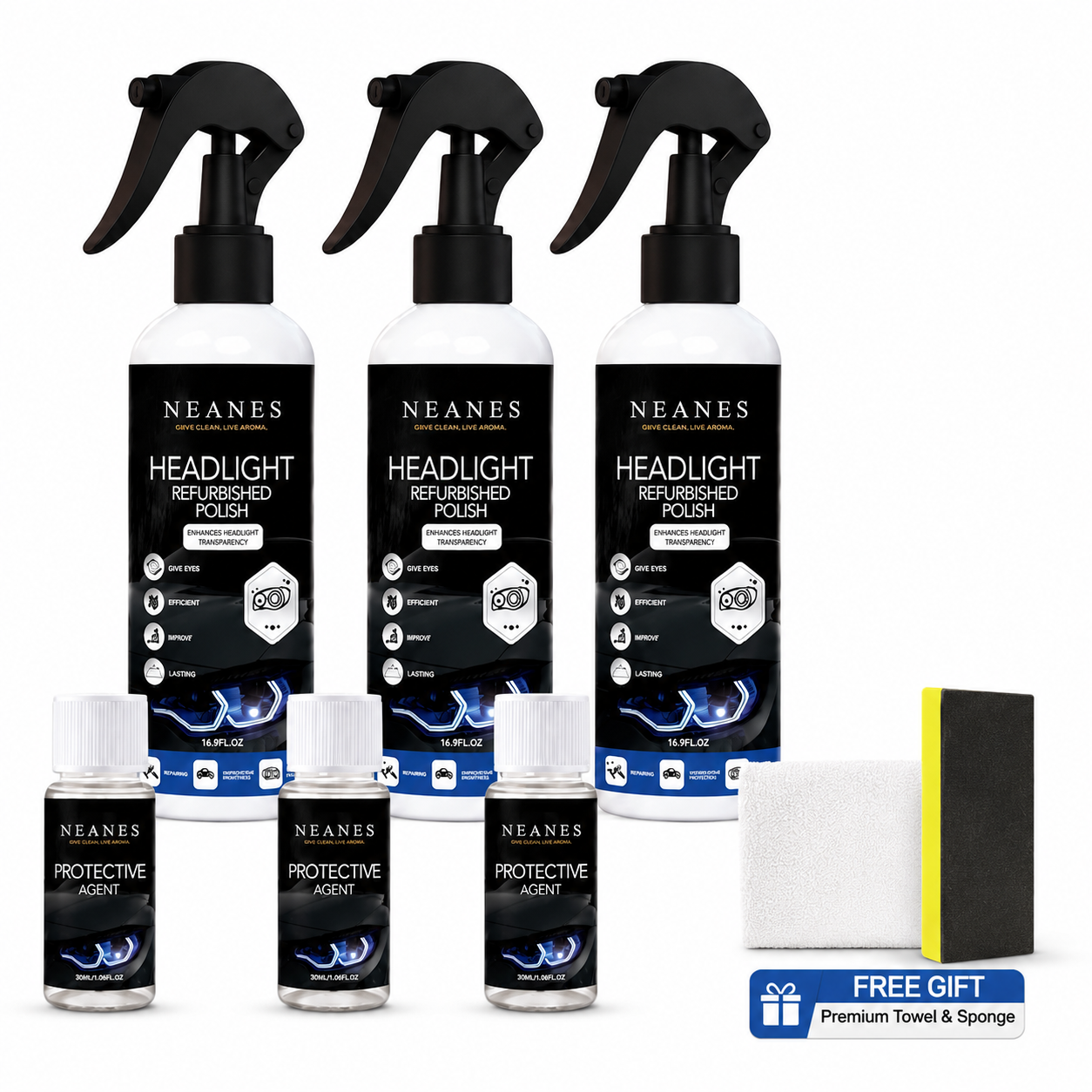 🔥Last Day 70% OFF-✨Headlight Restorer-Wipe Away Years of Yellow & Haze!