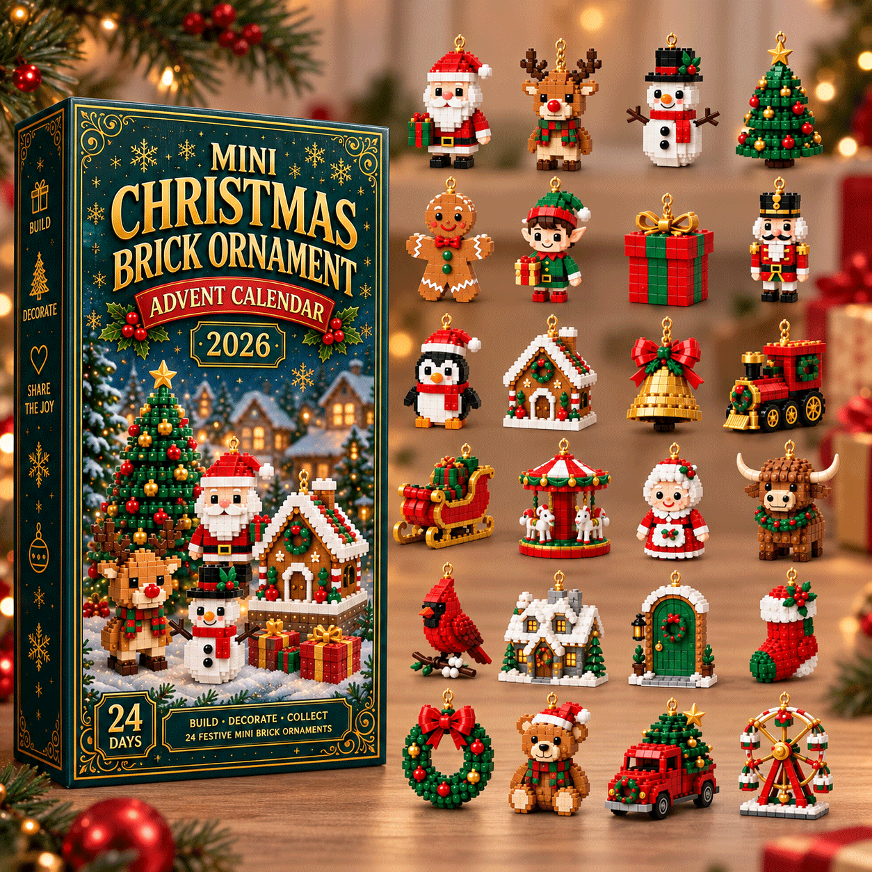 🎄 24-Day Mini Christmas Ornament Advent Calendar